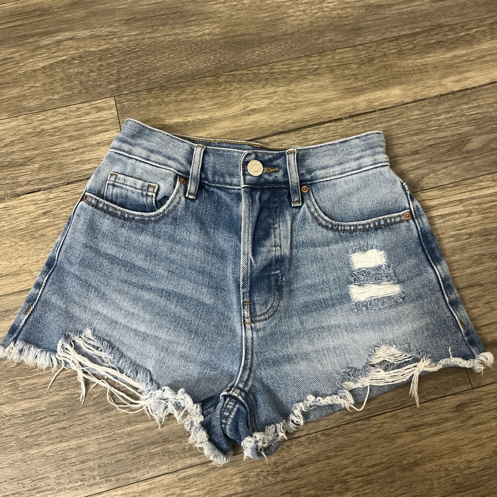 PacSun Light Blue Distressed Jean Shorts